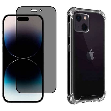 Coque pour iPhone 14 Pro Verre trempé Anti Espion Etui Housse