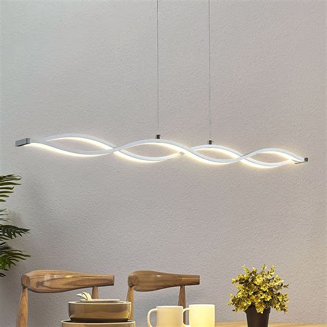 Roan Led Linear Pendant Light Wave Shaped Uk