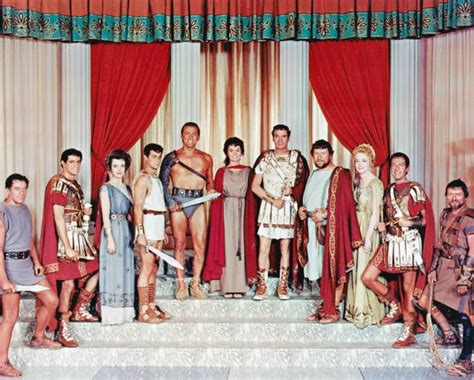 The Cast Of Spartacus John Ireland John Gavin Nina Foch Tony Curtis