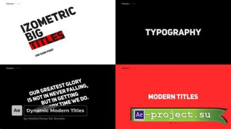 Videohive Dynamic Typography Titles After Effects 30571605