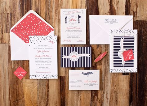 Erika Andrew S Modern Nautical Wedding Invitations