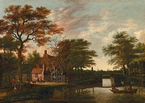 ABENDLANDSCHAFT MIT GEHÖFT UND BRÜCKE Lot 1266