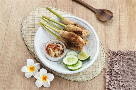 Sate Lilit Traditional Balinese Minced Chicken Satay With Lemongrass