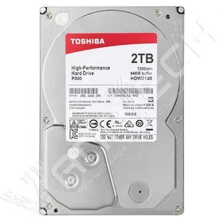 HARD DISK TOSHIBA P300 2TB 3 5 2000 GB Serial SATA III 64MB HDWD120UZSVA