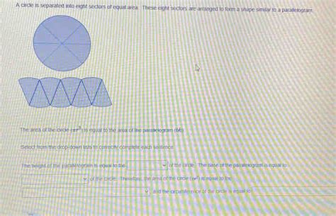 Solved A Circle Is Separated Into Eight Sectors Of Equal Area These Eight Sectors Are