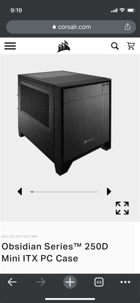 Corsair Obsidian Series D Mini Itx Pc Case