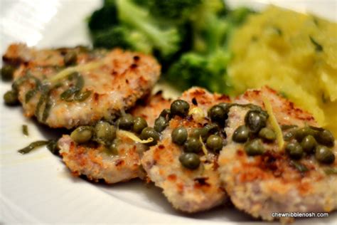 Pork Scaloppine with Lemon and Capers - Chew Nibble Nosh