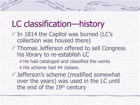 Library Of Congress Classification Ppt