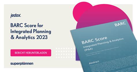 Barc Score Für Integrated Planning And Analytics 2023