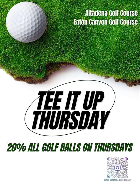 Tee It Up Thursday at Altadena & Eaton Canyon Golf Course, 1456 E ...