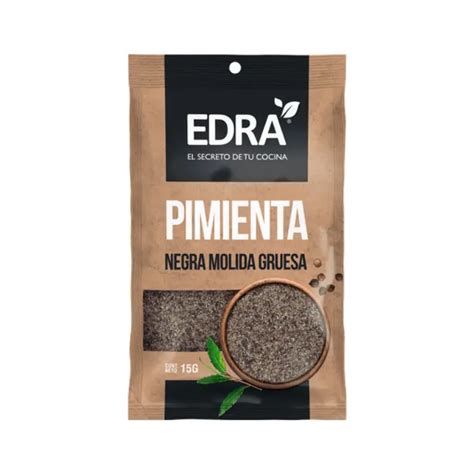 Pimienta Negra Molida Gruesa Edra 15 Grs Vegetalesyfrutas Cl