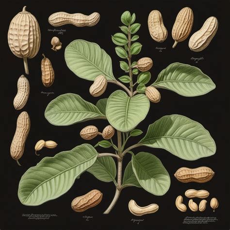 Peanut Plant Botanical Illustration Stable Diffusion Online