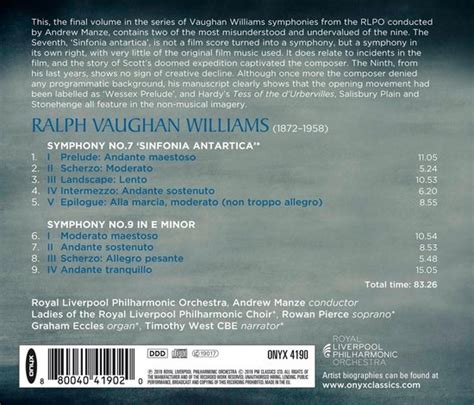 Royal Liverpool Philharmonic Orchestra Andrew Manze Vaughan Williams