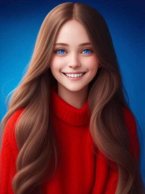 Premium Photo A Beautiful Girl Smiling Generative Ai