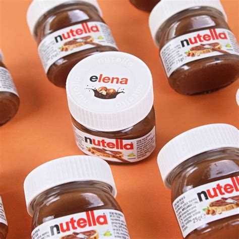 Bote Mini Nutella Personalizado Con Nombre Regalos Originales