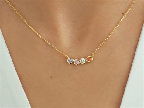 Mothers Necklace With Kids Birthstones 10 Gorgeous Necklaces