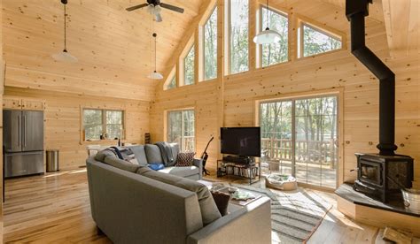 interior of chalet log cabin | Cozy Cabins, LLC