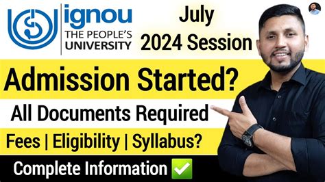 Ignou Admission July Session Started Ignou Admission