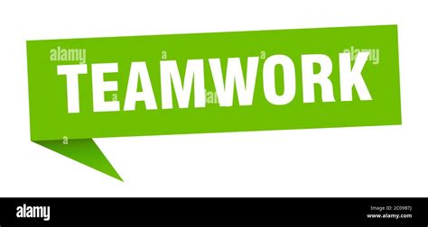 teamwork banner teamwork speech bubble teamwork sign stock vector
