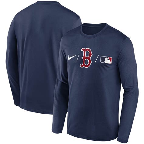 Mens Boston Red Sox Nike Navy Authentic Collection Team Legend Performance Long Sleeve T Shirt