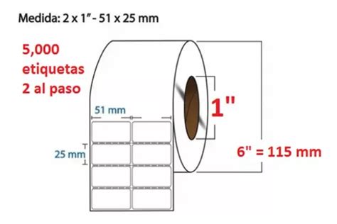 Etiqueta T Rmica Directa X X Mm Rollo Pzas C