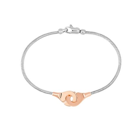 Bracelet Menottes Dinh Van R10 Or Rose Et Argent LEPAGE