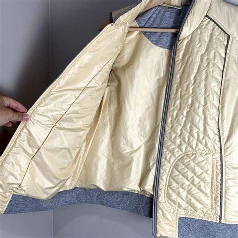 Chico S Jackets Coats Chicos Zenergy Womens Pale Yellow Quilted