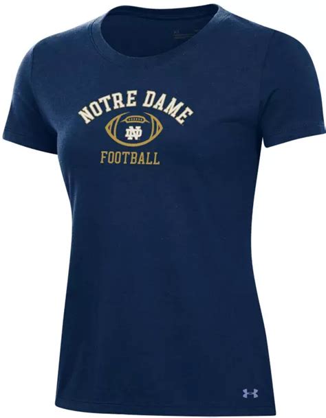 Under Armour Womens Notre Dame Fighting Irish Football Navy T Shirt