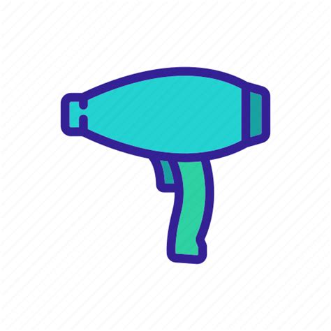 Blow Cylindrical Device Dryer Hair Handle Round Icon Download