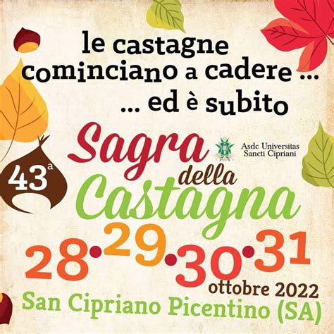 San Cipriano Picentino celebra la Sagra della Castagna ècampania