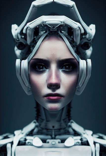 Premium Photo Portrait Of A Futuristic Female Robot An Artistic