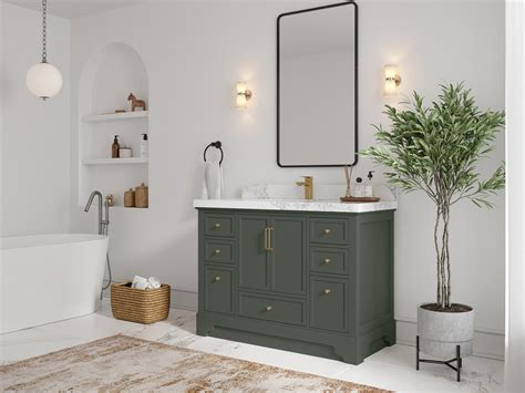 Willow Collections Ensemble De Meuble Lavabo Simple 48 Po Avec Plateau