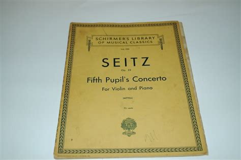 Seitz Op 22 Fifth Pupil S Concerto For By TheVintageOliveTree