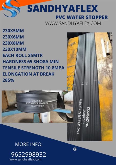 230mm Wide X 5mm Thick Pvc Water Stop At Rs 125 Meter Jeedimetla