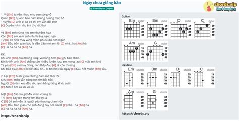 Hợp âm Ngày Chưa Giông Bão Phan Mạnh Quỳnh Cảm âm Tab Guitar