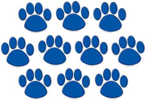 Blue Paw Prints Clipart Large Size Png Image Pikpng