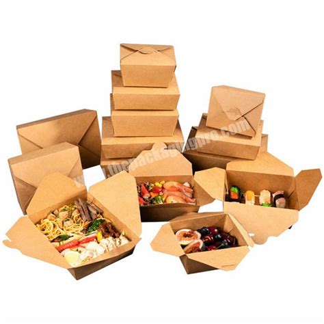 Lipack Folding Take Away Food Packaging Paper Box Biodegradable