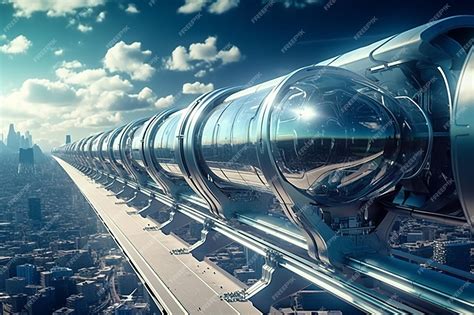 Premium Photo | Futuristic travel concept with space tourism and hyperloop transportation