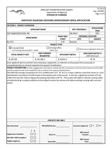 Fillable Online Transportation Ky Application For Encroachment Permit