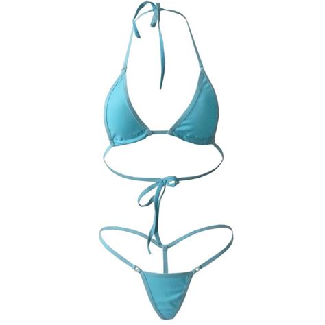 Micro Bikini Mayo Sexy Extreme Micro Bikini G String Bikini Solid Color