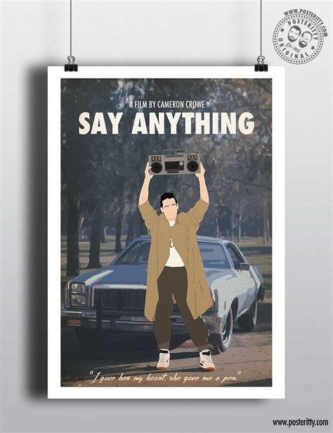 Say Anything minimalist poster by Posteritty #MinimalMoviePoster # ...