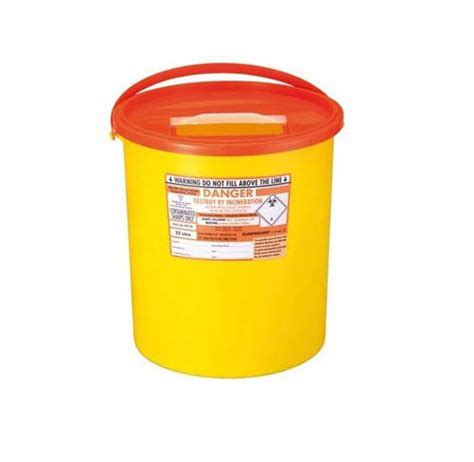 Orange Lid Sharps Bin Litre Case Of Direct