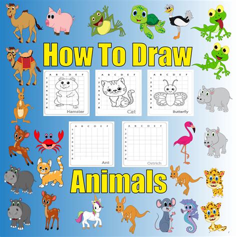 How To Draw Animals: Learn How To Draw Animal Books For Kids, Step by ...