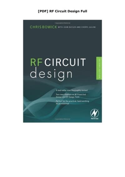 [PDF] RF Circuit Design Full