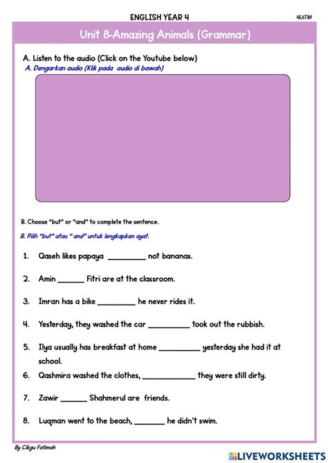 conjunction   cikgufatimahmatali