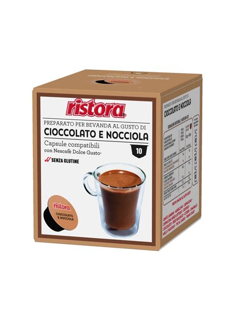 40 Capsule Ristora Compatibili Dolce Gusto Cioccolato E Nocciola 4 Cf