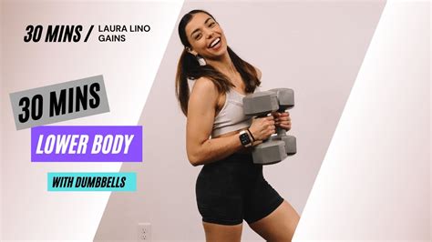 30 Min Killer Lower Body Workout With Weights Lean Legs Round Booty Home Workout Youtube