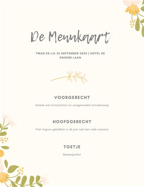 Menukaart Zelf Maken En Printen De Perfecte Manier Om Jouw Restaurant