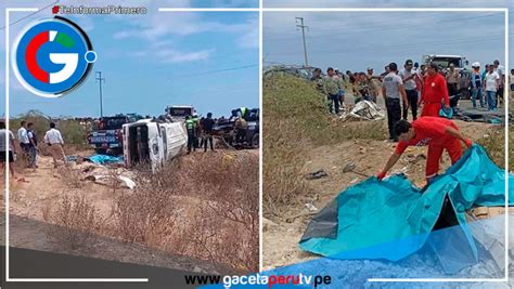 Tragedia en Piura 8 muertos tras choque entre minivan y camión en