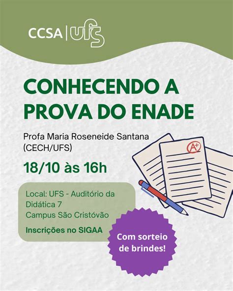 Portal UFS - Conhecendo a Prova do ENADE